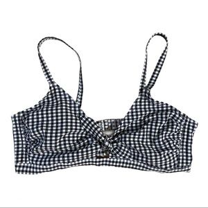 Black and white checkered bikini top from target